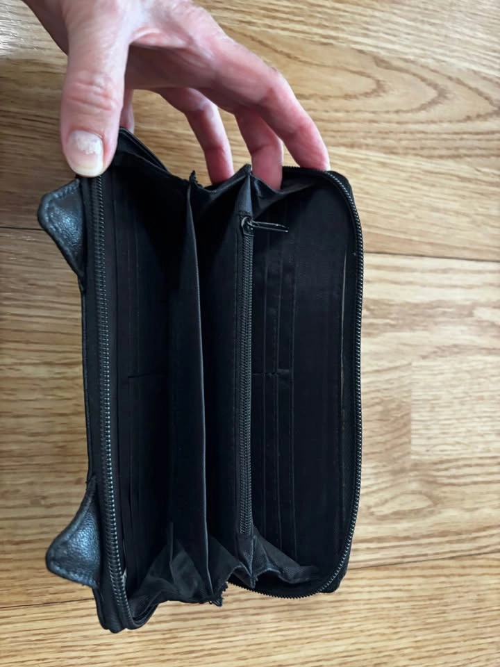 Black Cat Ear Zip-Around Wallet - photo 2