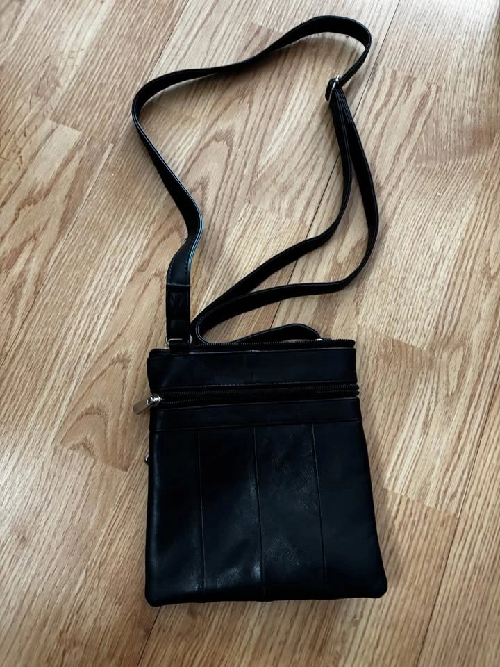 Black Multi-Zipper Crossbody Bag - photo 2
