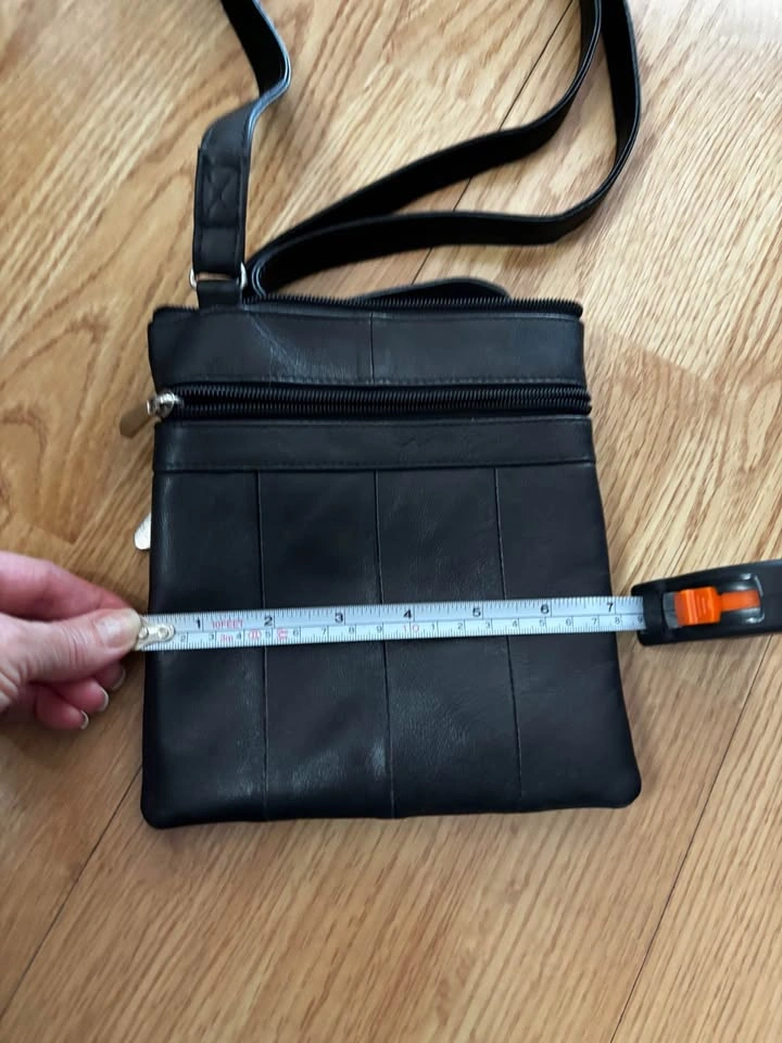 Black Multi-Zipper Crossbody Bag - photo 3
