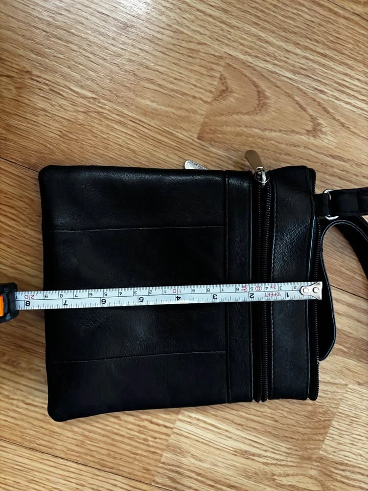 Black Multi-Zipper Crossbody Bag - photo 4