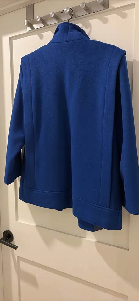 Vintage Royal Blue Wool-Blend Pea Coat - photo 3