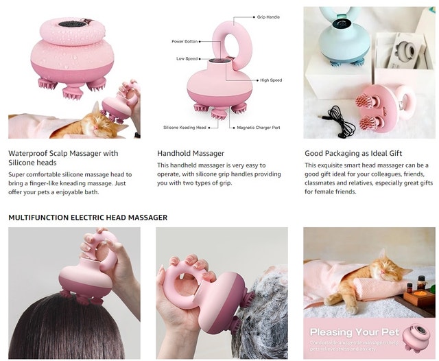 Waterproof Scalp Massager with Silicone heads - photo 4