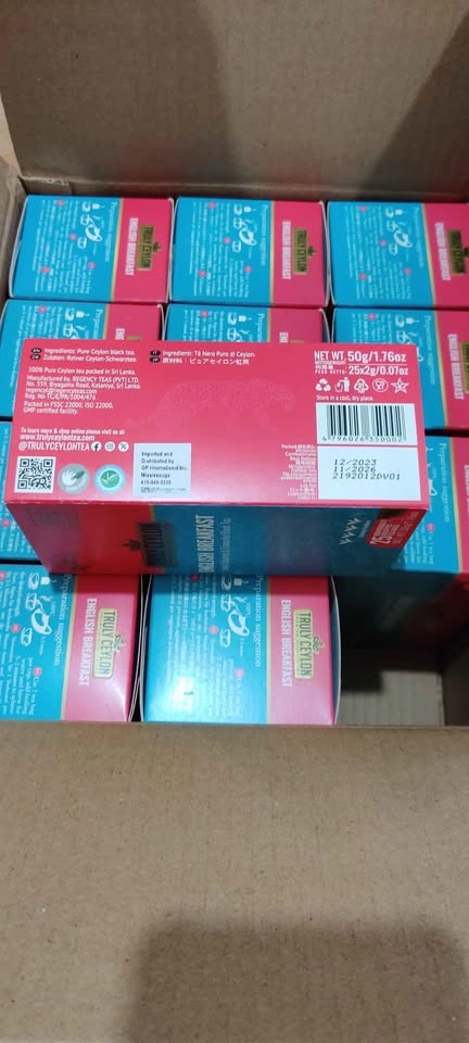 12 Boxes of Truly Ceylon English Breakfast Black Tea - photo 3