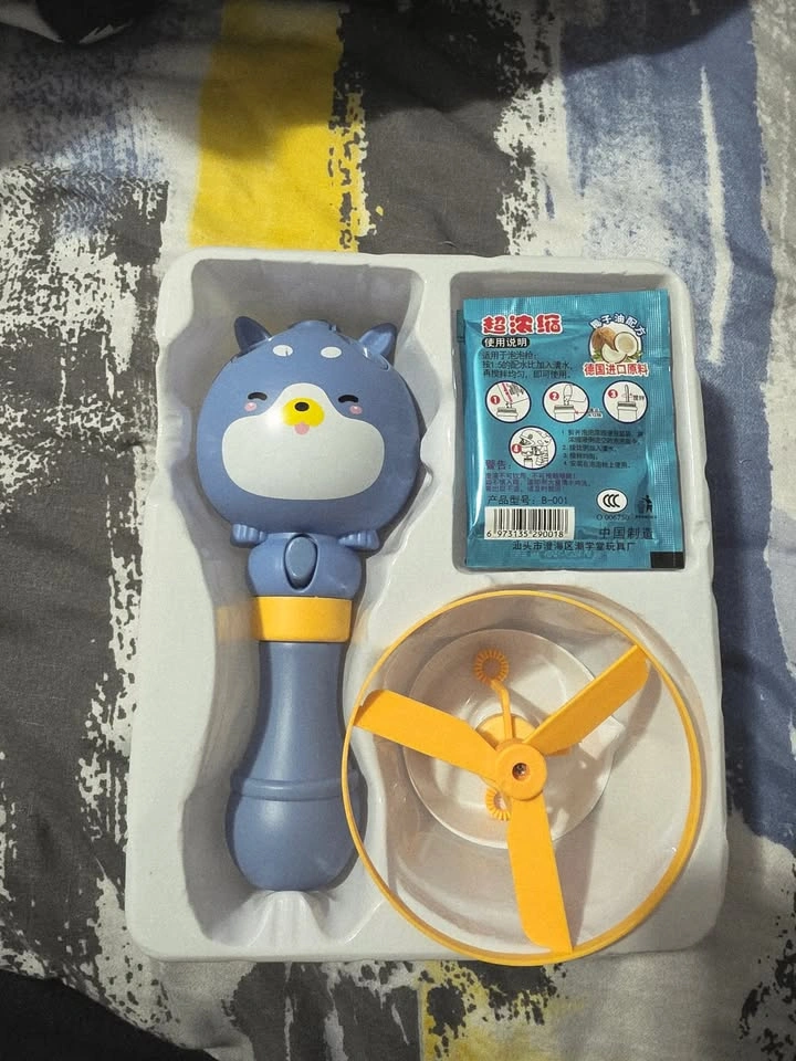 Summer Toy Flying Bubble Maker Launcher - Blue Dog - photo 2