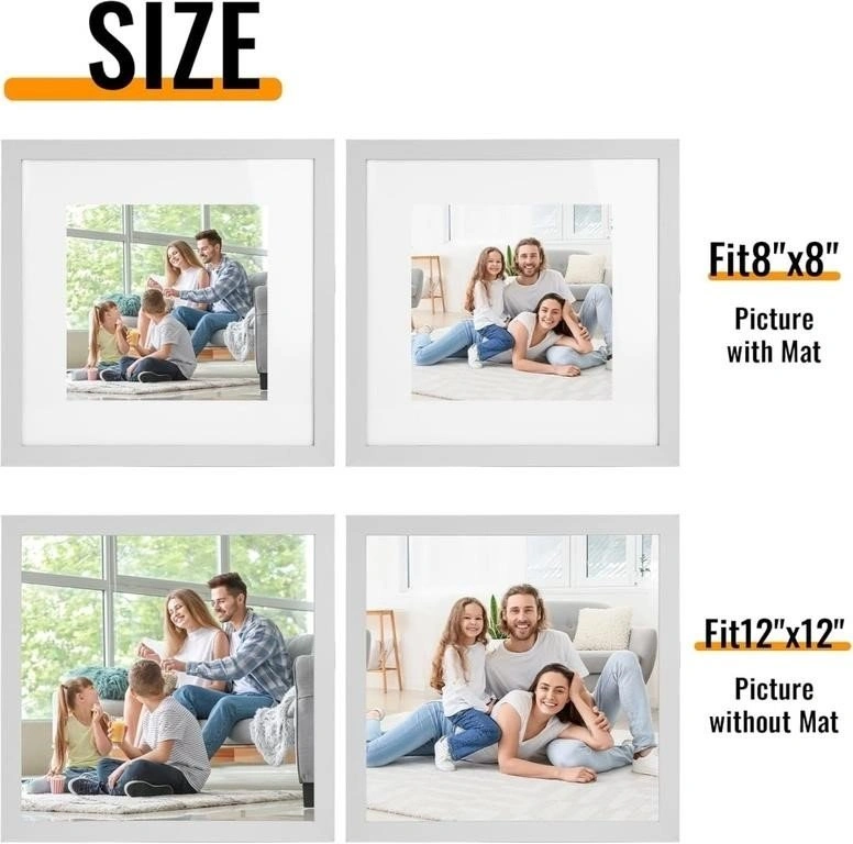 New 3 Set CATSET 12x12 White Picture Frames - photo 5