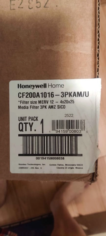 New Honeywell Home 20x25x4 MERV 12 AC Air Filter 3-Pack - photo 4