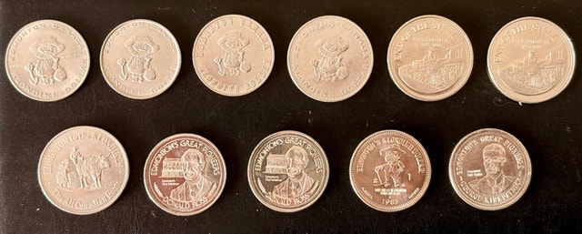 Vintage Edmonton Klondike Days Trade Dollar Token Lot - photo 2