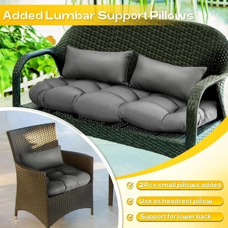 NEW MAGIC ELEPHANT Memory Foam Wicker Chair Cushions, Set of 5 - photo 5