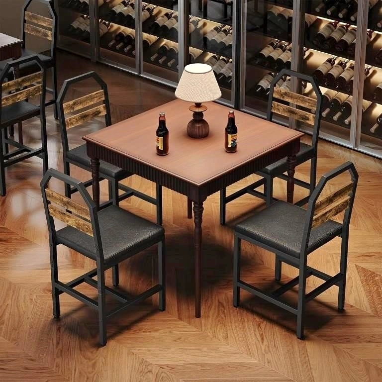 NEW YATINEY Upholstered Dining Chairs, Set of 4, Metal Legs