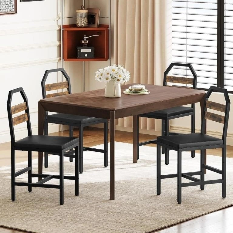 NEW YATINEY Upholstered Dining Chairs, Set of 4, Metal Legs - photo 2