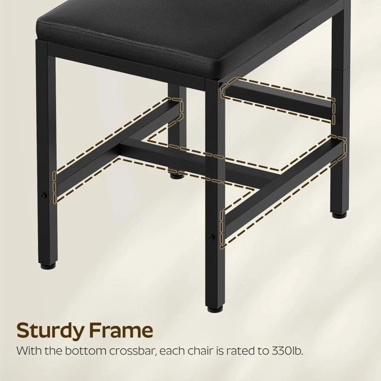 NEW YATINEY Upholstered Dining Chairs, Set of 4, Metal Legs - photo 4