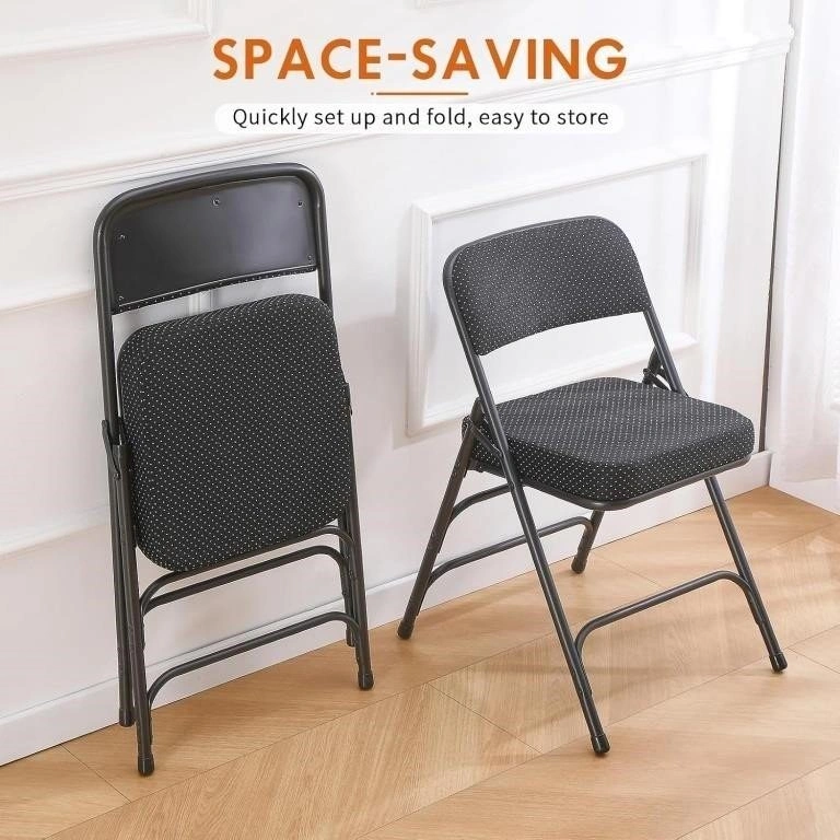 NEW BOOSDEN Thick Padded Folding Chairs with Cushion - photo 2
