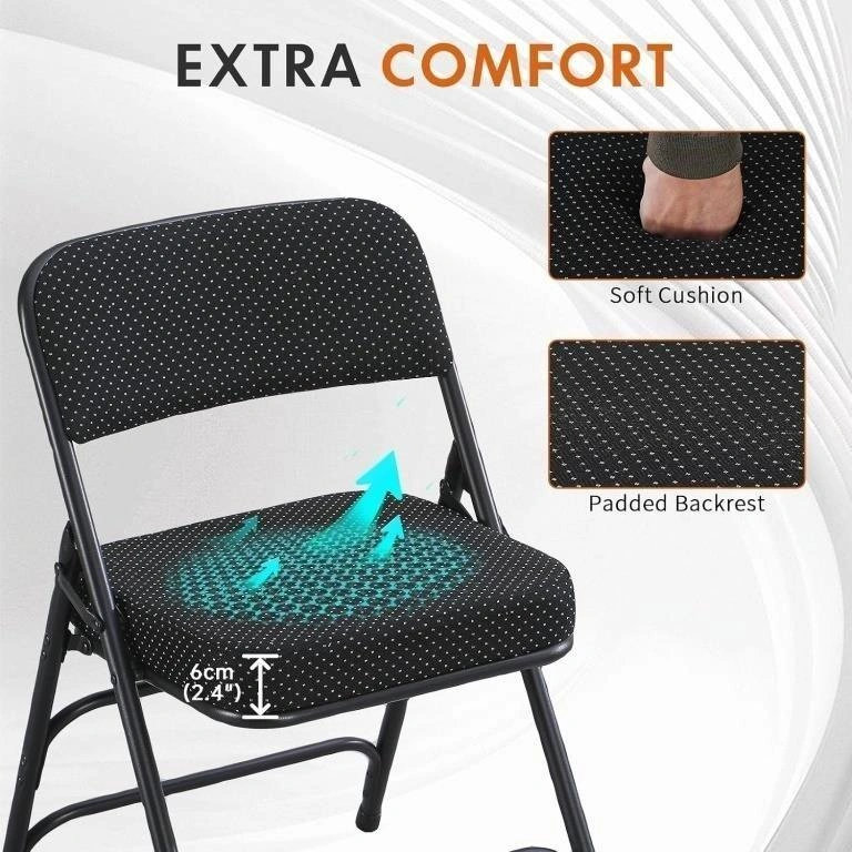 NEW BOOSDEN Thick Padded Folding Chairs with Cushion - photo 3