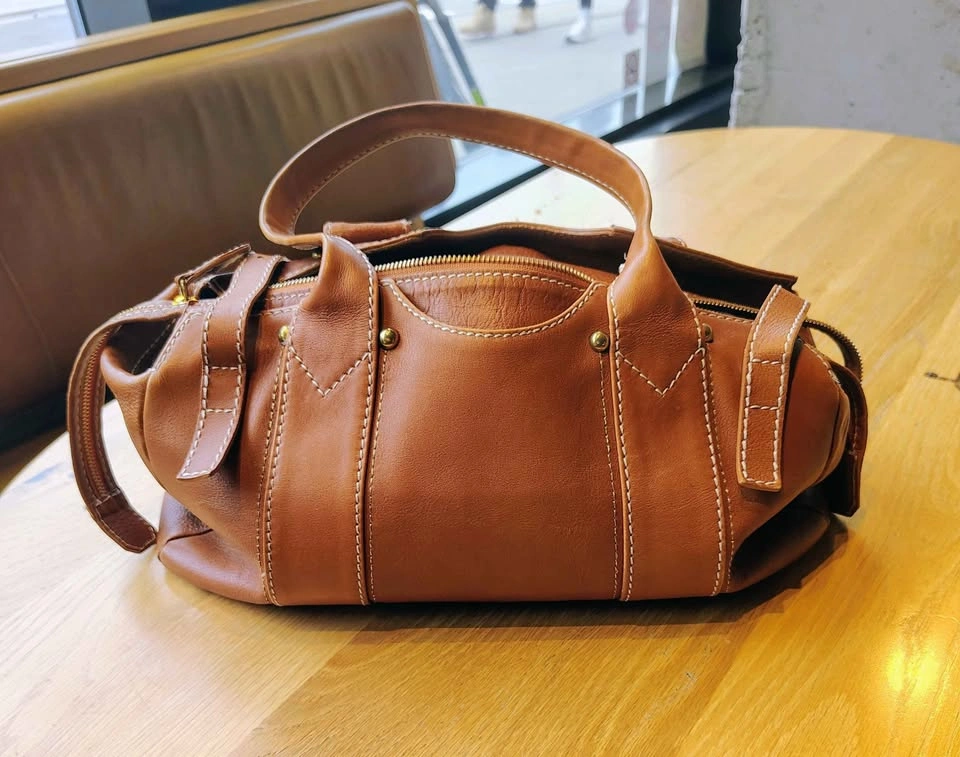 SONIA RYKIEL TAN LEATHER BAG LIKE NEW - photo 2
