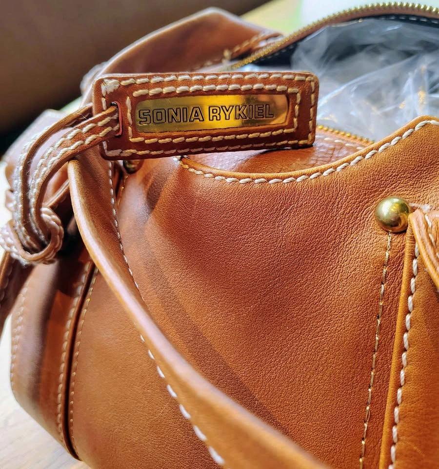 SONIA RYKIEL TAN LEATHER BAG LIKE NEW - photo 5