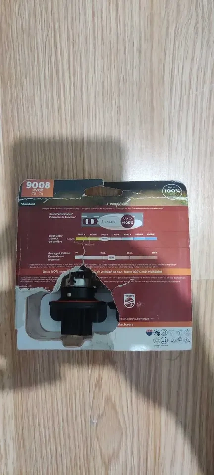 Open box - 2x Philips 9008 X-tremeVision headlight Bulbs - photo 2