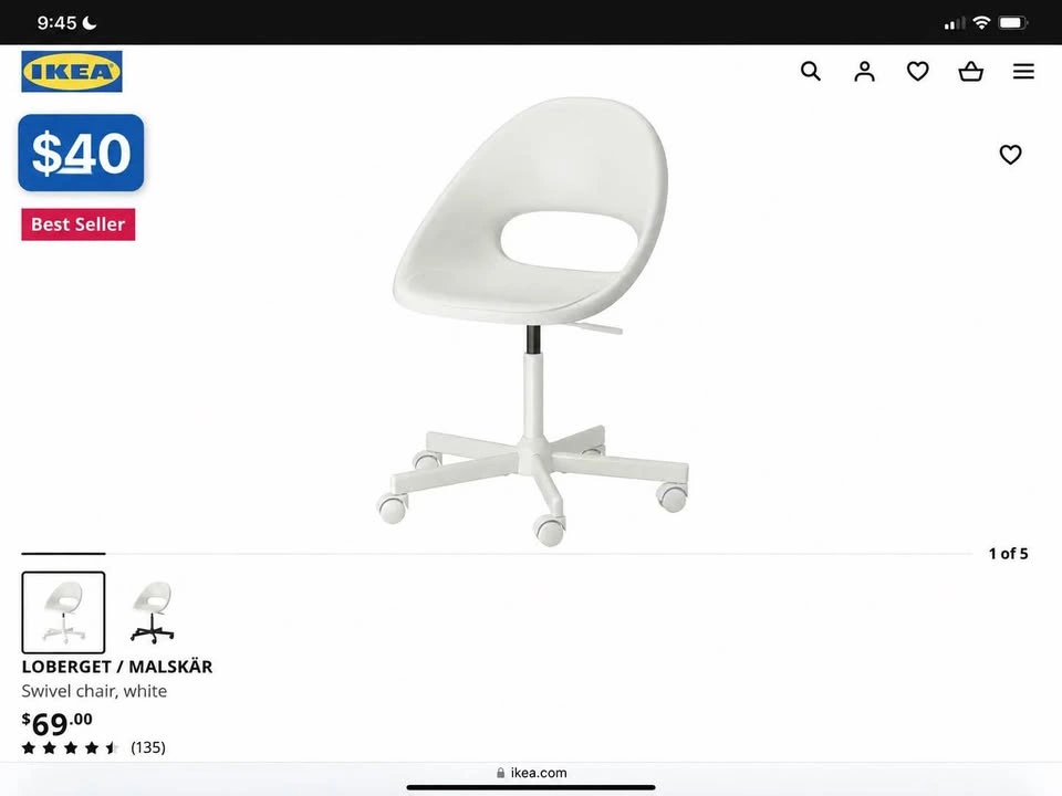 Modern Grey & Natural Wood Desk + Ergonomic Office Chair - photo 3