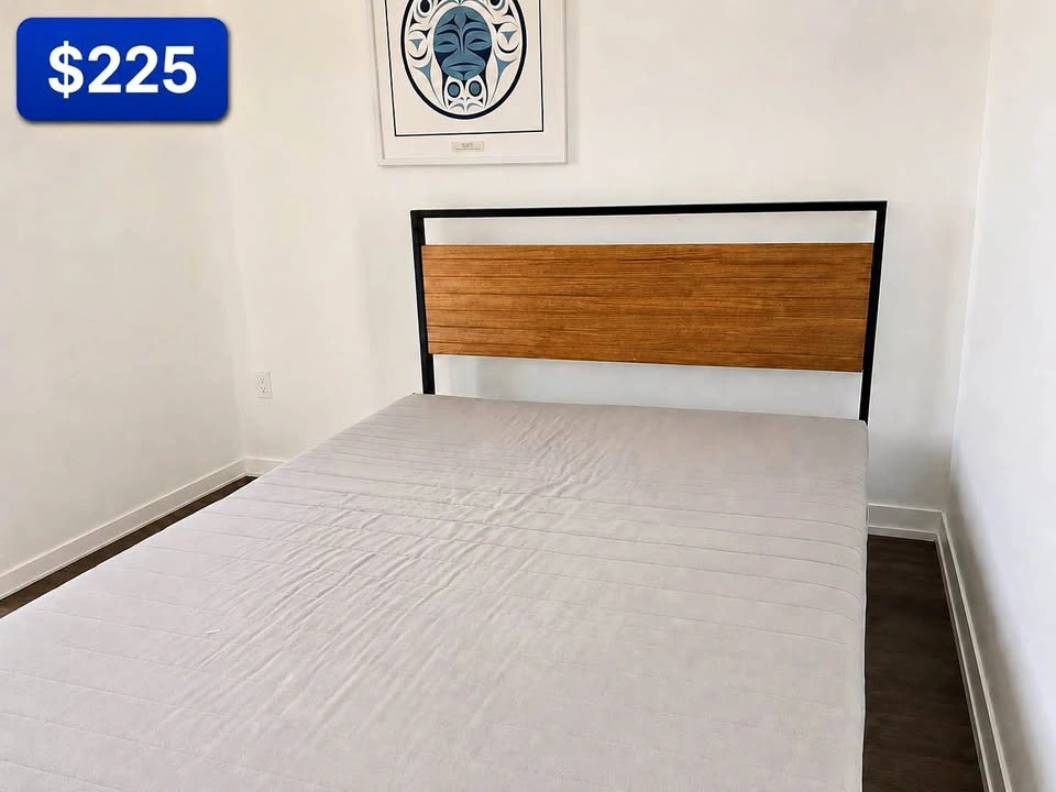 Queen Bed Frame + Mattress for Sale!
