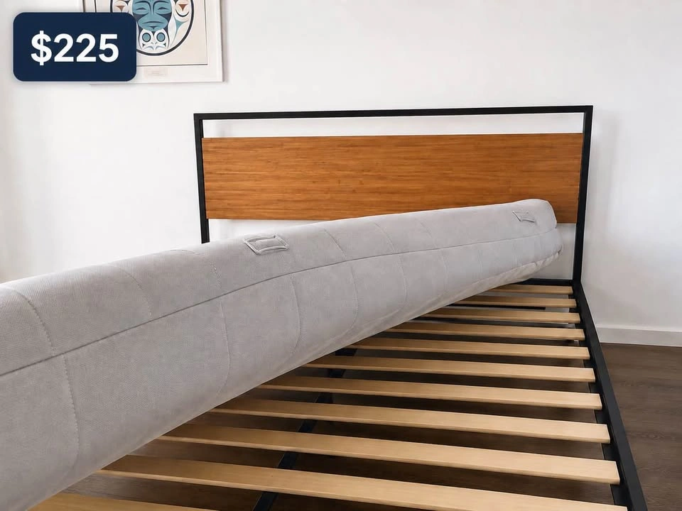 Queen Bed Frame + Mattress for Sale! - photo 2