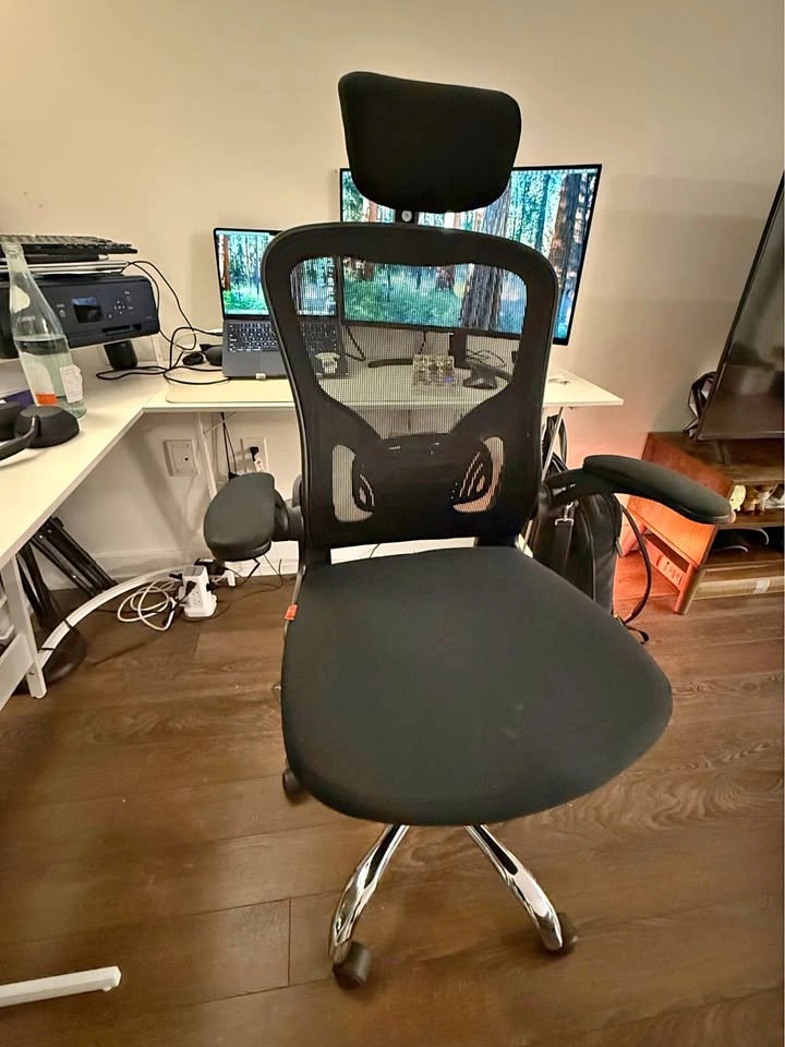 Ergonomic Mesh Office Chair with Headrest - $60!