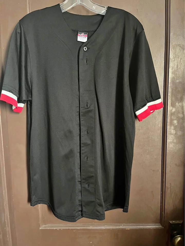 Alleson Athletic Men's Button-Front Baseball Jersey Shirt