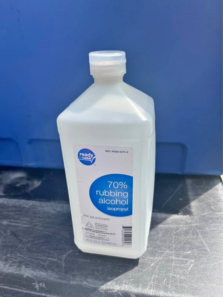 Rubbing Alcohol - A single 32 oz bottle of Ready In Case 70% Rub
