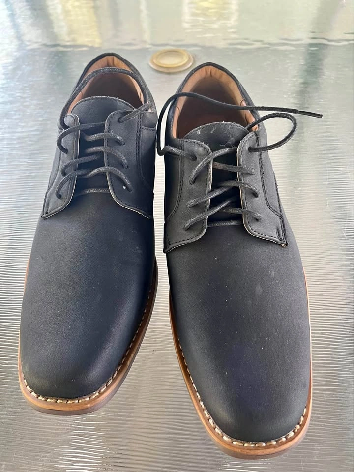 Perry Ellis Portfolio Men's Black Oxford Dress Shoes Size 8.5