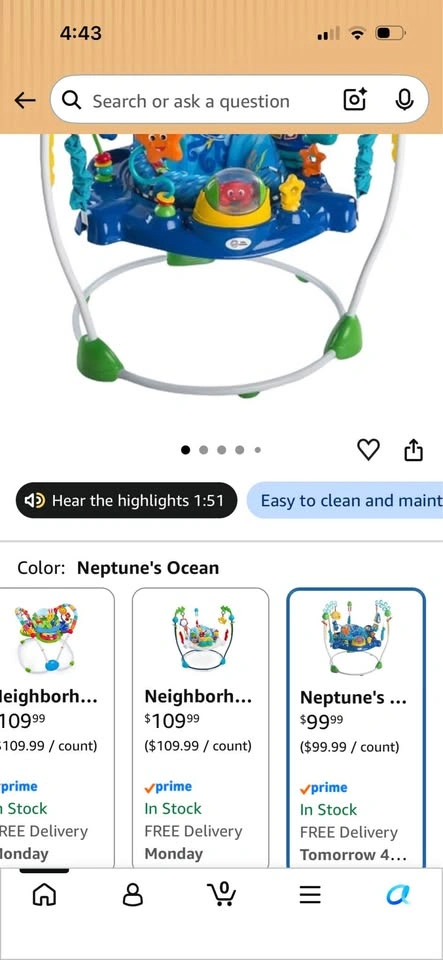 Baby Einstein Neptune's Ocean Discovery Jumper - photo 3
