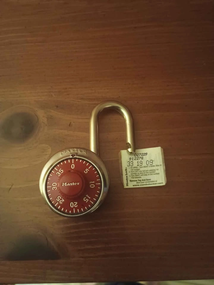 Red Masterlock Combination Lock