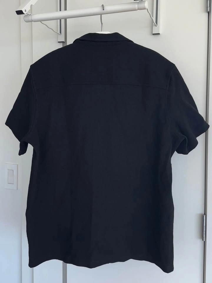 Rw&Co Mens black short sleeve textured shirt - photo 3
