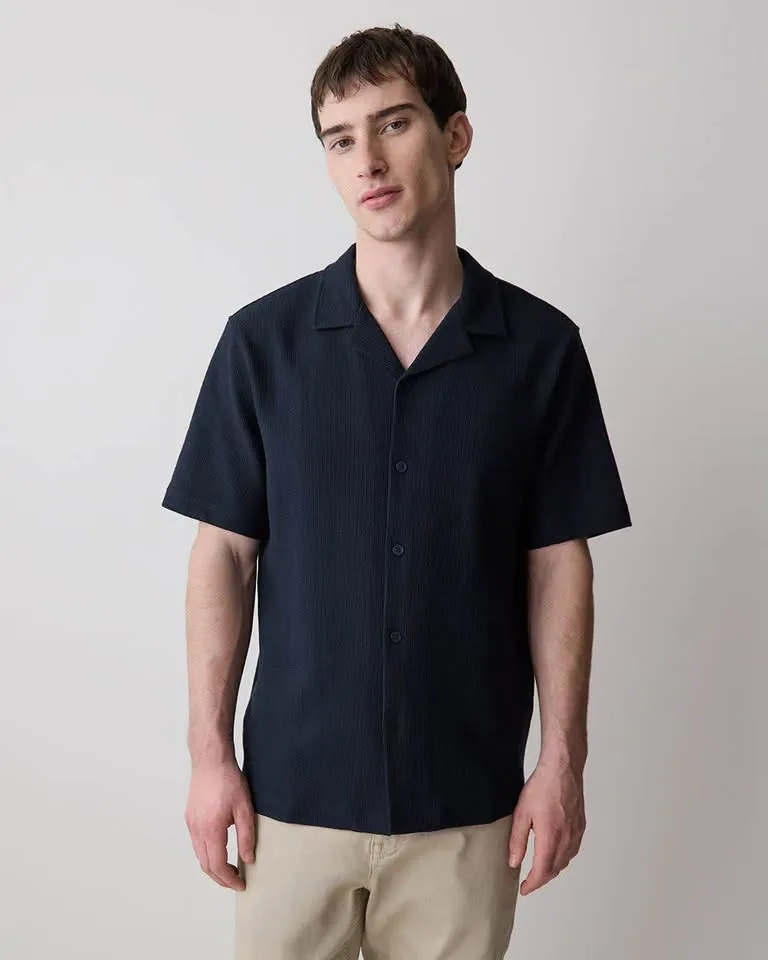 Rw&Co Mens black short sleeve textured shirt - photo 4
