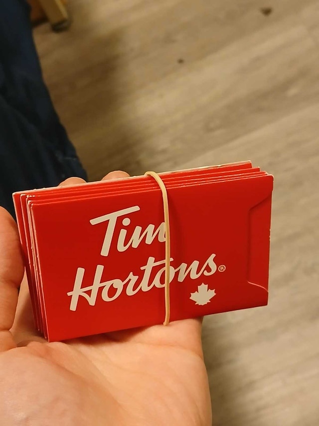 5 $5 Tim Hortons Gift Cards
