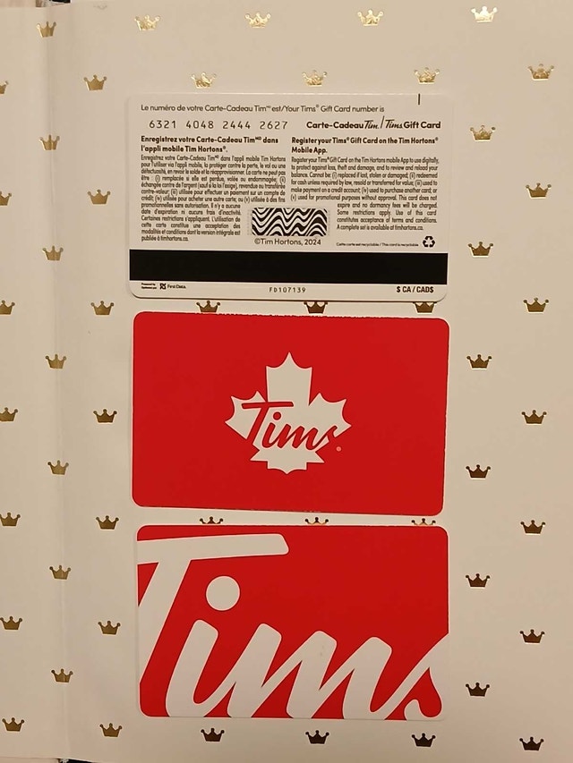 5 $5 Tim Hortons Gift Cards - photo 2