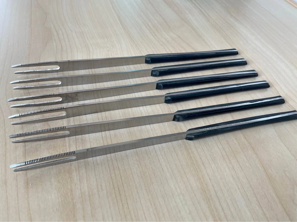 Vintage Mid-Century Modern Fondue / Cocktail Forks - Set of 6