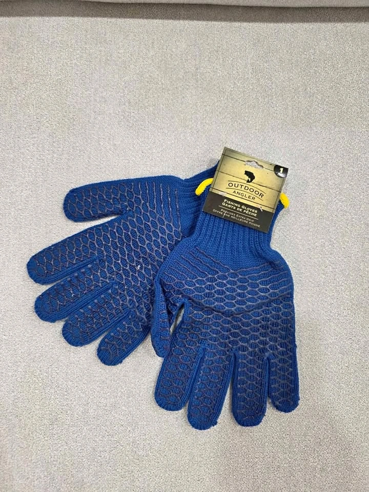 Outdoor ANGLER Blue Fishing Gloves