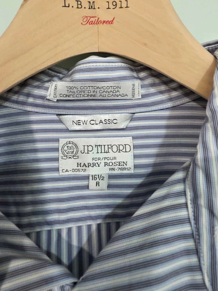 Men 100% cotton J.P.Tilford for a Harry Rosen Button Down Shirt - photo 3