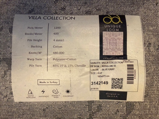 Unique Loom Villa Collection Area Rug - Brand NEW - photo 2