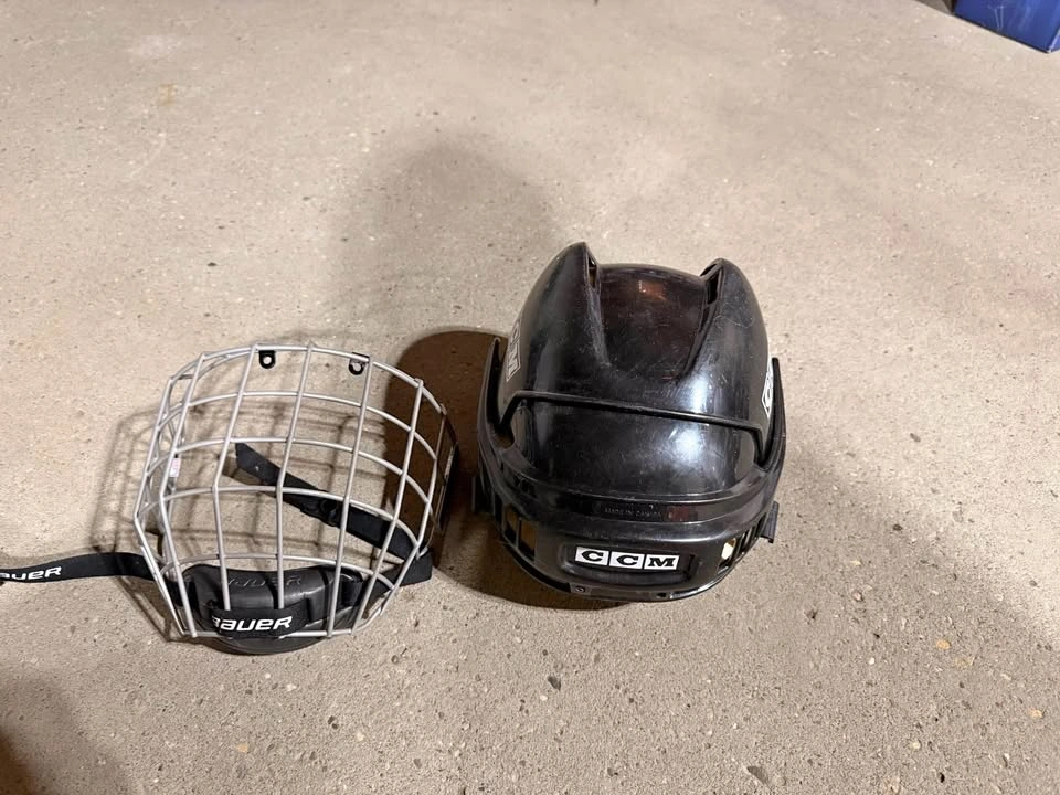 CCM Hockey Helmet with Bauer Cage