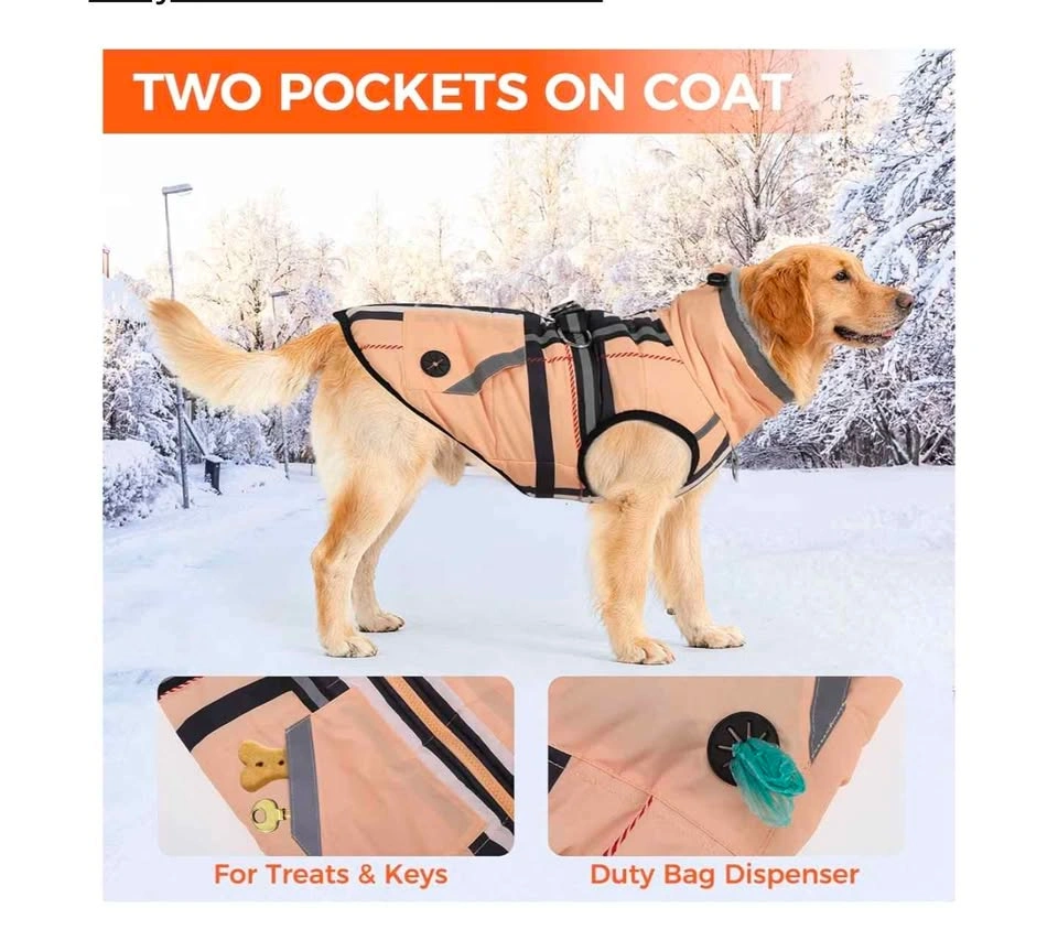 Mihachi Dog Snow Jacket Waterproof Dog Coat with Harness XL - photo 2