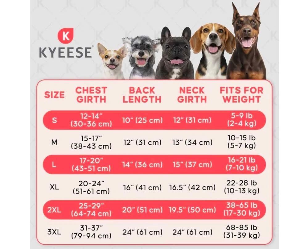 KYEESE Waterproof & Windproof Dog Coat for Small Dogs Size L - photo 3