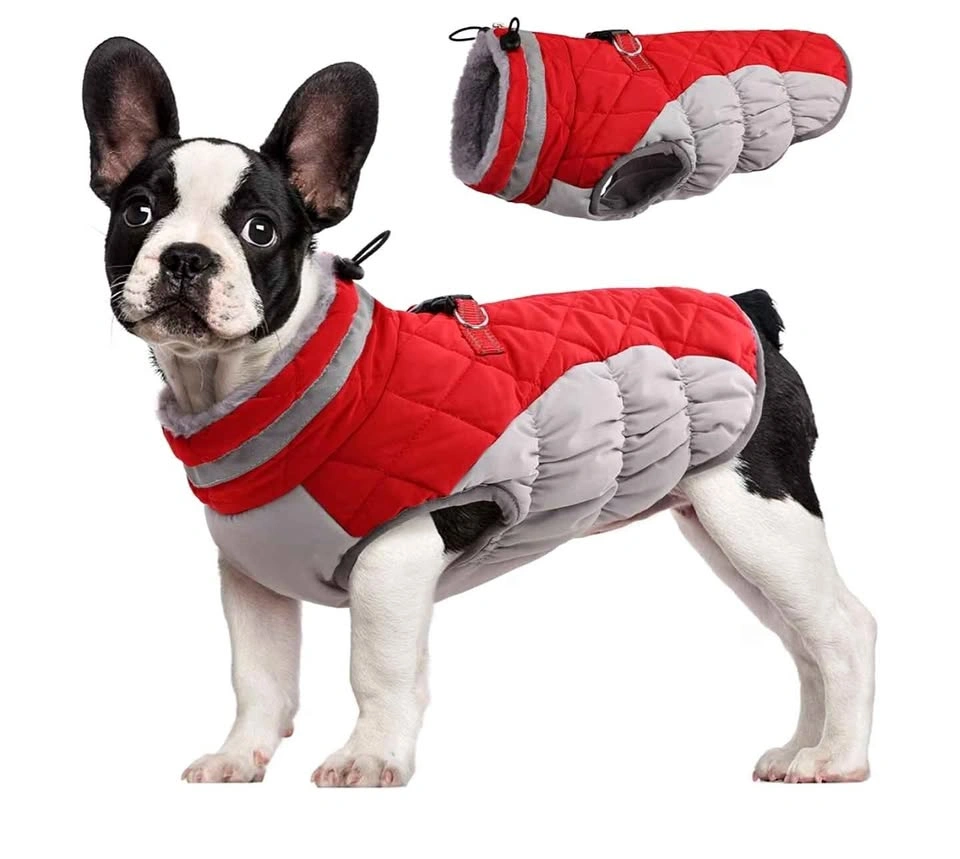 Dog Coat for Small Dogs, Fleece Dog Winter Jacket with Harness,