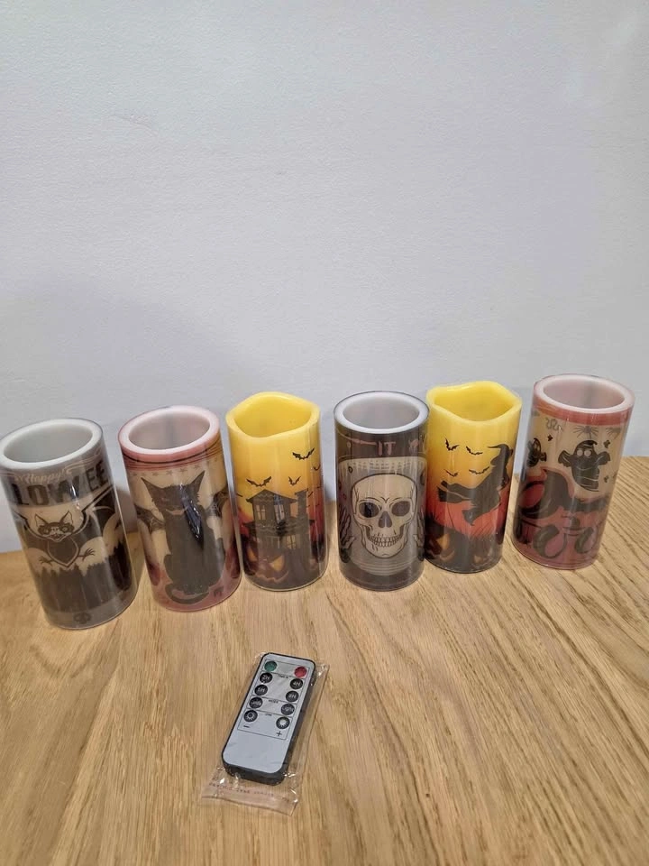 Halloween 6 Pack Flameless Candle Lights, Flameless LED Candle