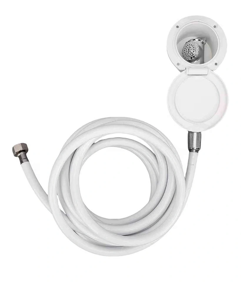 RV Shower Head with Hose Hand Press Stainless Steel