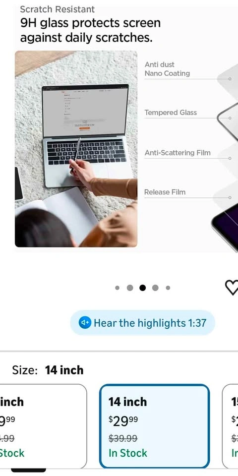 Spigen Tempered Glass Screen Protector for MacBook Pro 14" - photo 5