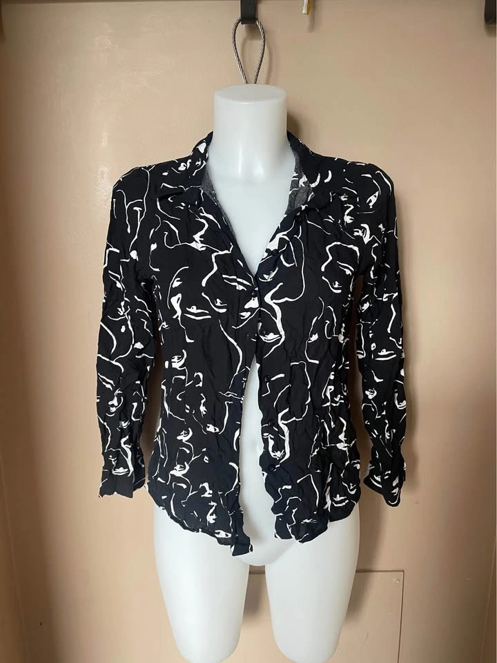 BIG DART Abstract Tie-Neck blouse - photo 2