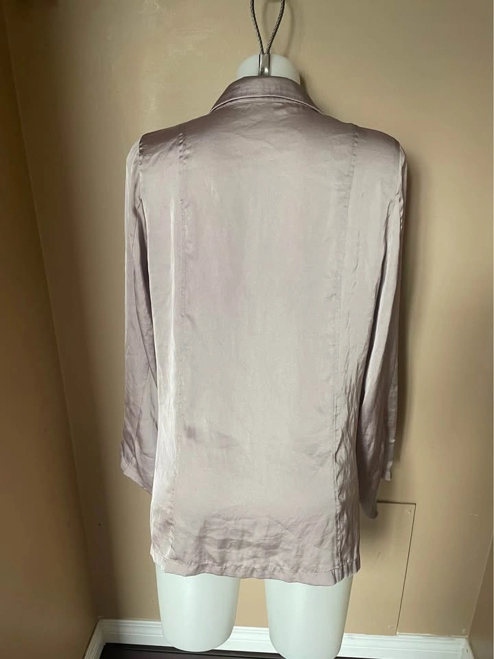 Shine Code- Silky Satin Taupe Blazer - photo 2