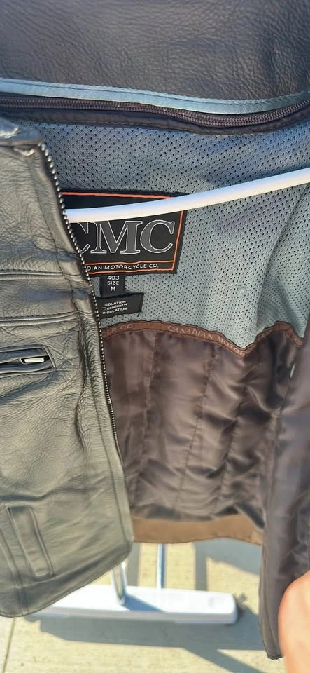 Ladies Medium Leather Motorcycle jacket