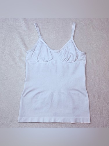 White Compression Shapewear Cami Seamless Tank Top Size XL - photo 2