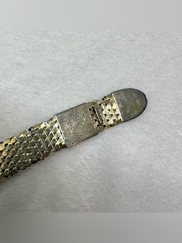 Vintage 80s Gold Mesh Chain Belt Rose Buckle Size S - photo 5