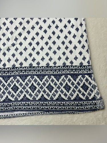 Dalia Blue White Geometric Print Sleeveless Tank Top Size L - photo 3